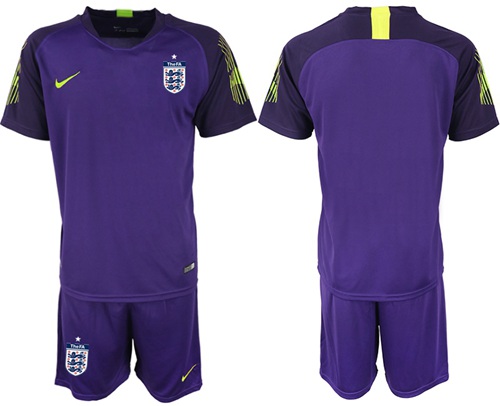 England Blank Purple Goalkeeper Soccer Country Jersey